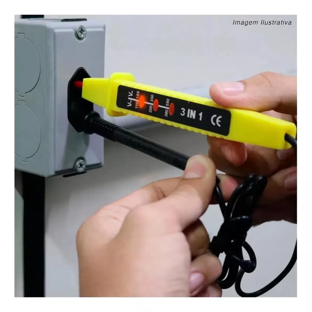 Voltímetro Testador De Tensão Xy2 3 Em 1 Profissional