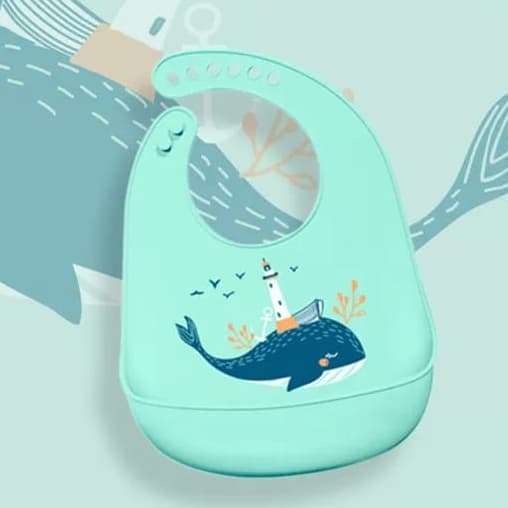 Babador de Silicone infantil cata migalhas