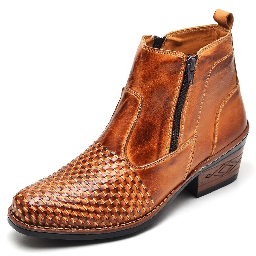 Bota Botina Masculina Country Trice Bico Fino