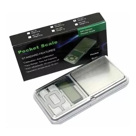Mini Balança Digital De Alta Precisão De Bolso 0,1g Até 500g