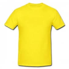 CAMISA BASICA 100% ALGODÃO ENVIO IMEDIATO-AMARELA