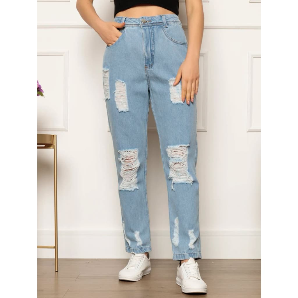 Calça jeans feminina\calça mom \P306