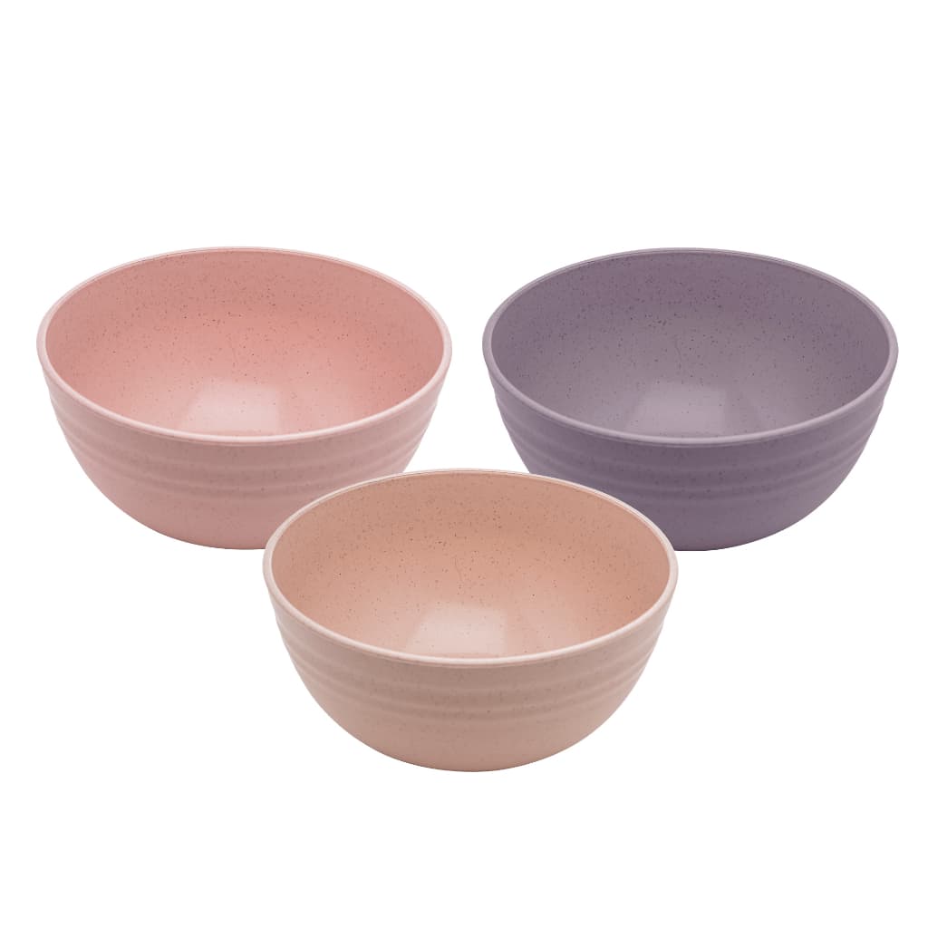 Kit 3 Bowls Fibra De Bambu E Pp Cores Sortidas 700ml - Lyor