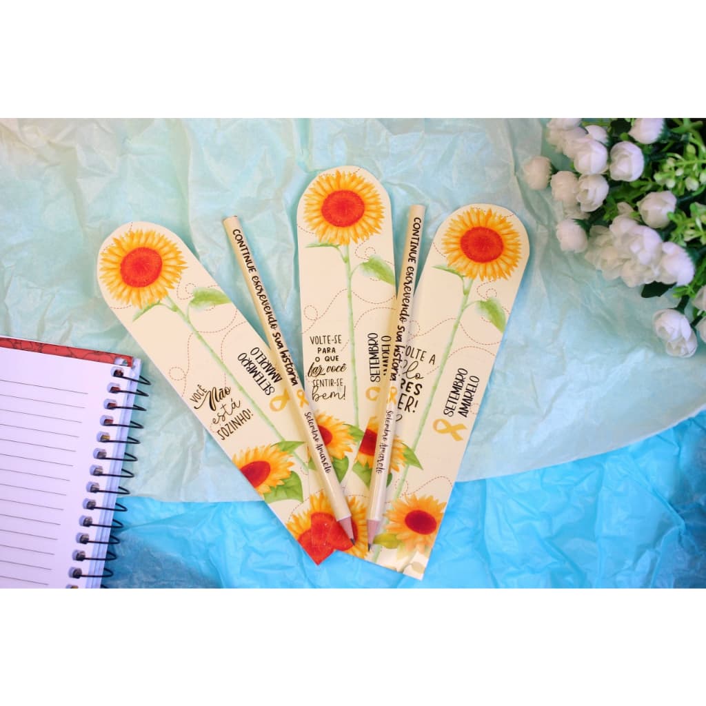 KIT 10 TAGS + LÁPIS SETEMBRO AMARELO