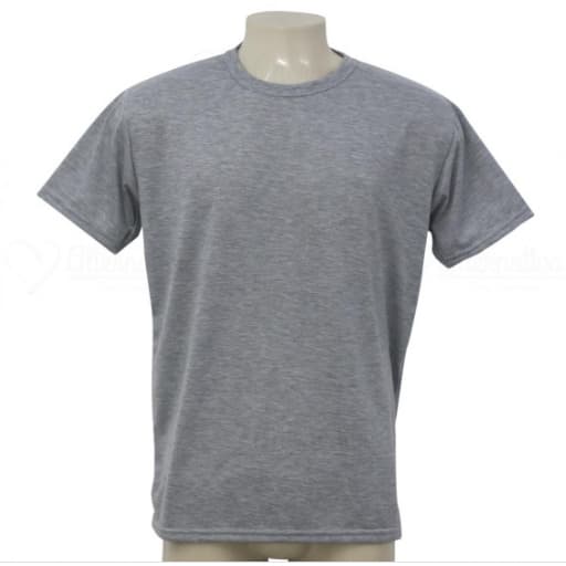 Camiseta CINZA MESCLA para sublimar 100% poliéster