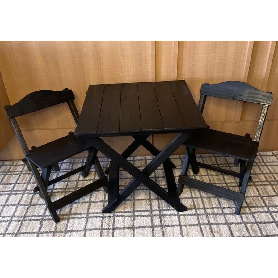 Mesinha Infantil Mais 2 Cadeiras Dobravel Cozinha Churrasqueira Sala De Jantar Mesinha Cadeiras Extras Promoção