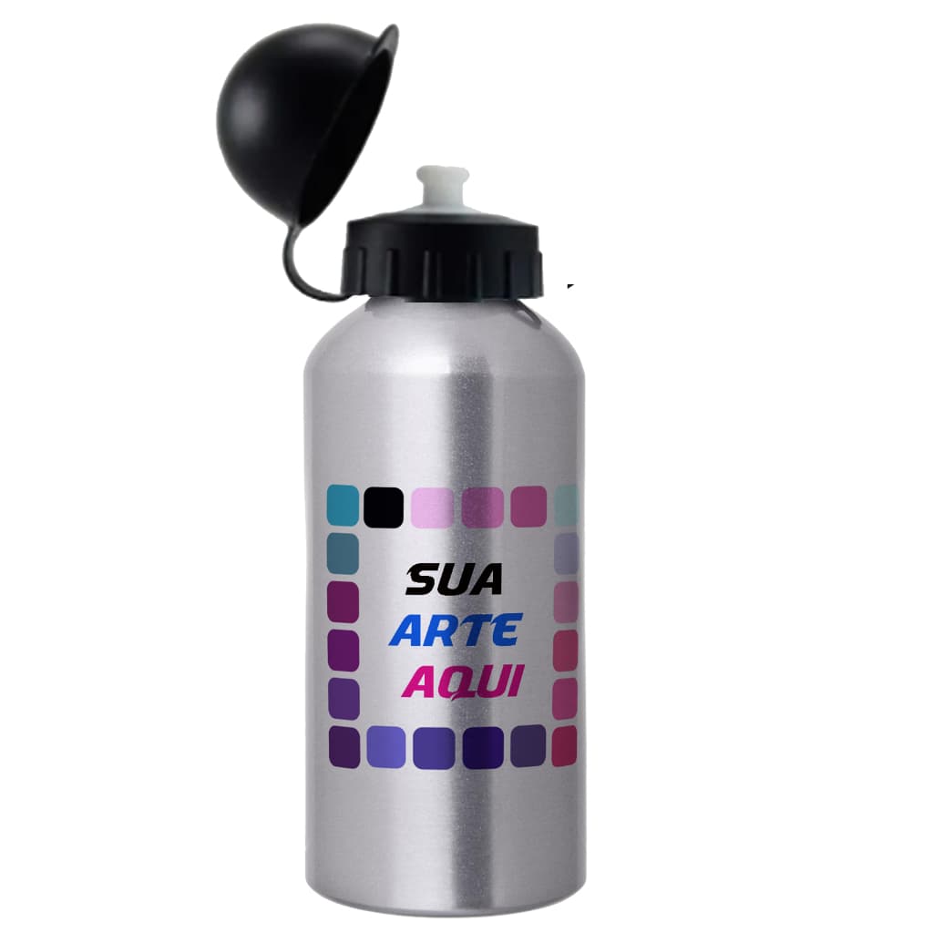 Garrafa squeeze de alumínio 500ml - arte Personalizada