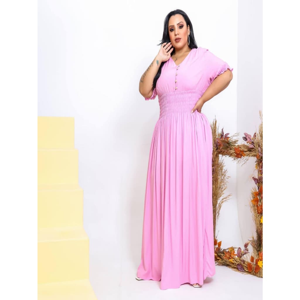 Vestido Verâo Longo Plus Size/moda Evangélica.