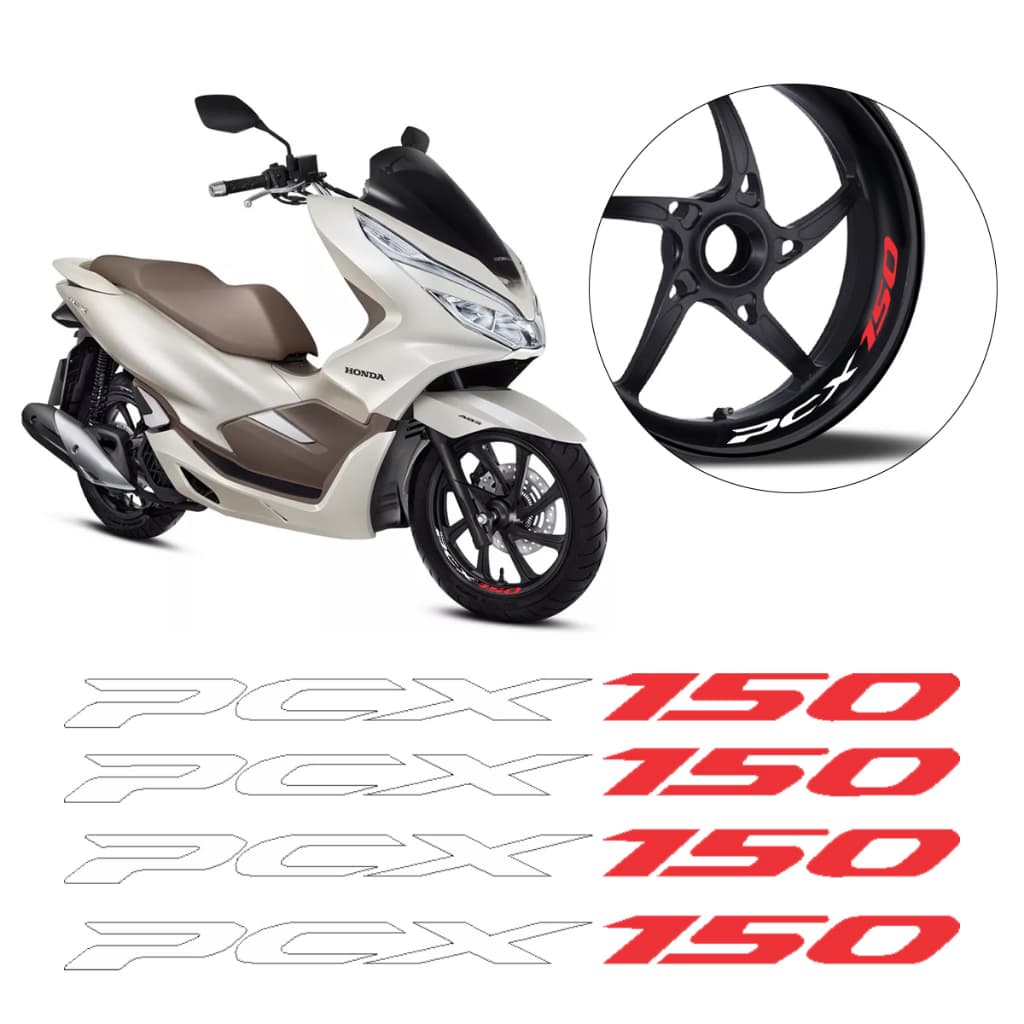 Kit 4 Adesivos Premium Interno Roda Moto Pcx150 Todos os Anos