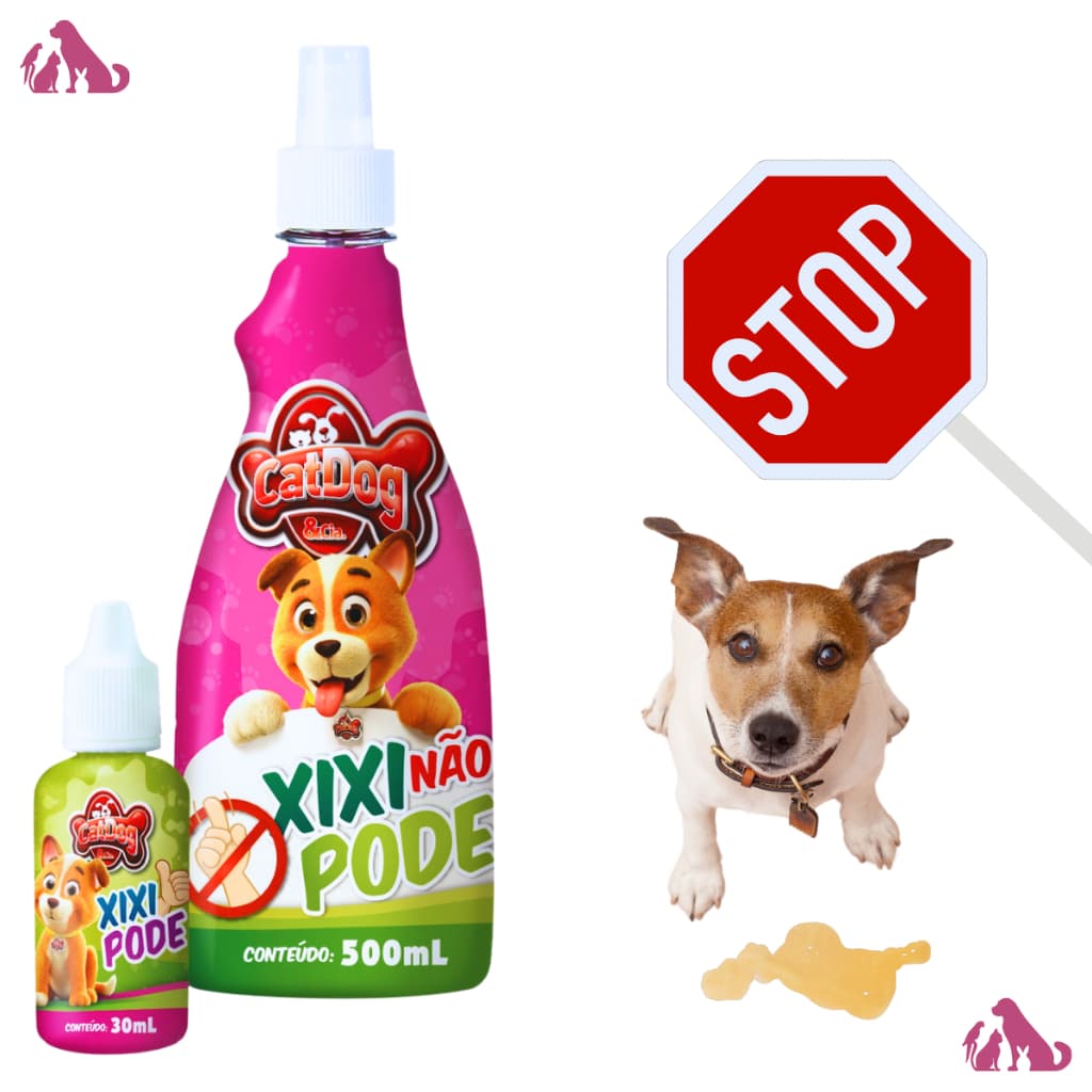 Kit Educador Para Cães Pet Xixi Pode Não Pode Atrativo 500ml