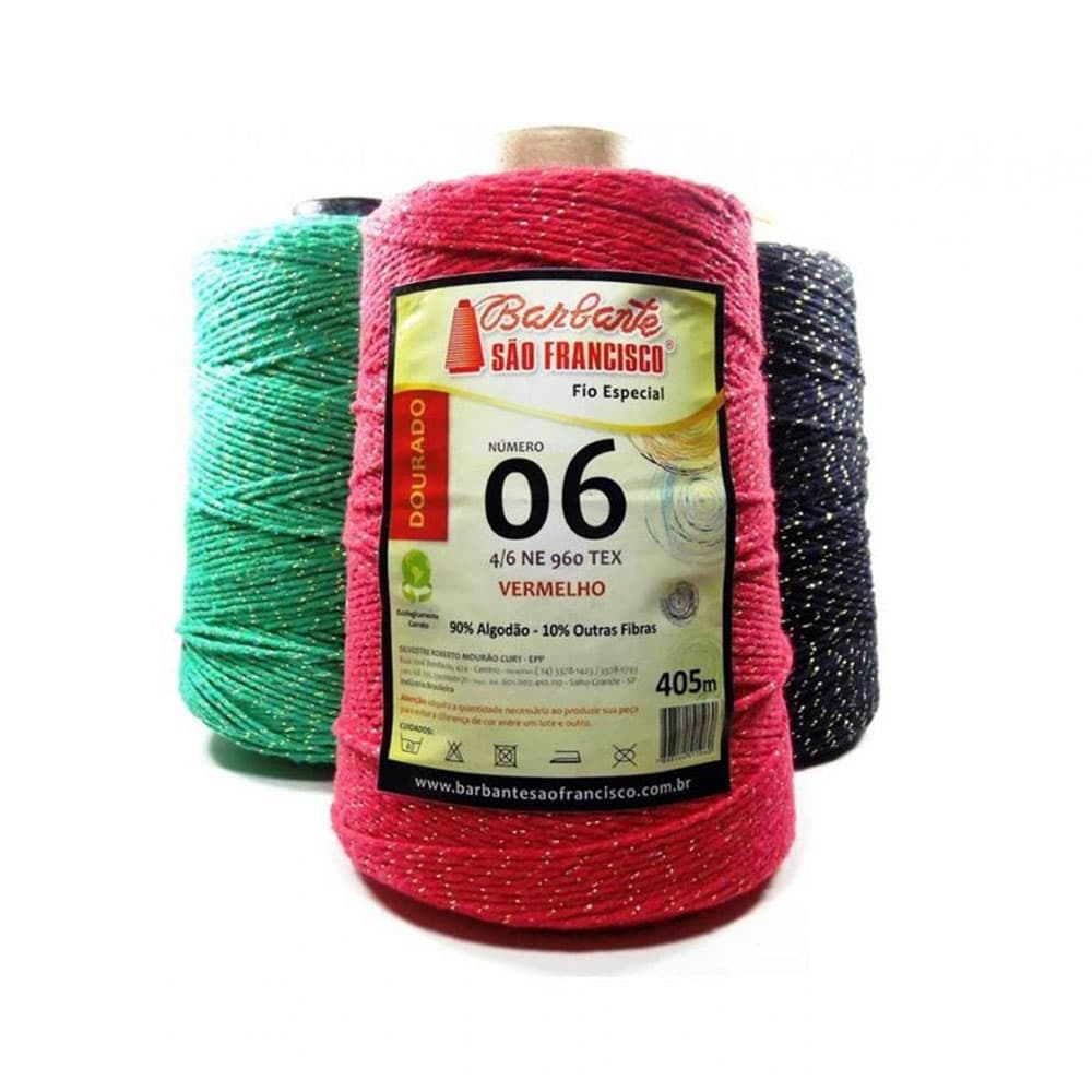 Barbante São Francisco Com Lurex Brilho N6 405M
