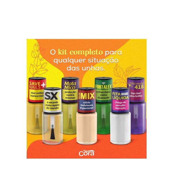 Esmalte Cora Linha de tratamento 9ml cada
