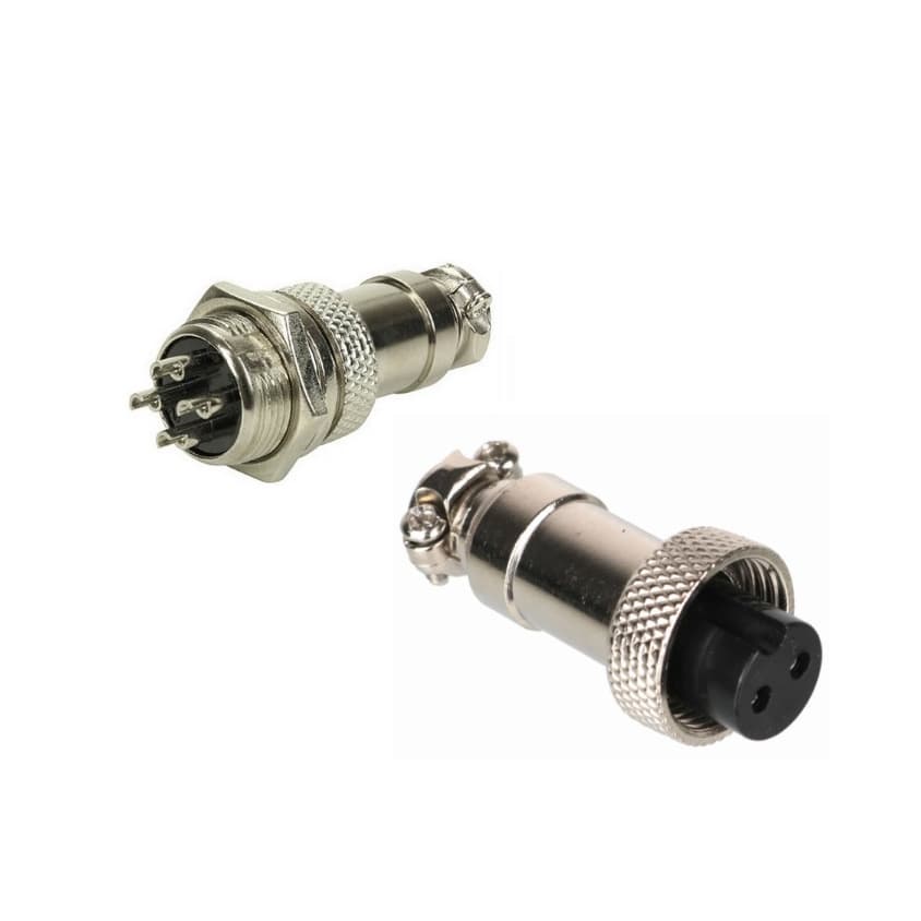 Kit 5 Peças - 4 Conectores Mike 4 Vias e 1 Conector Mike 2 Vias