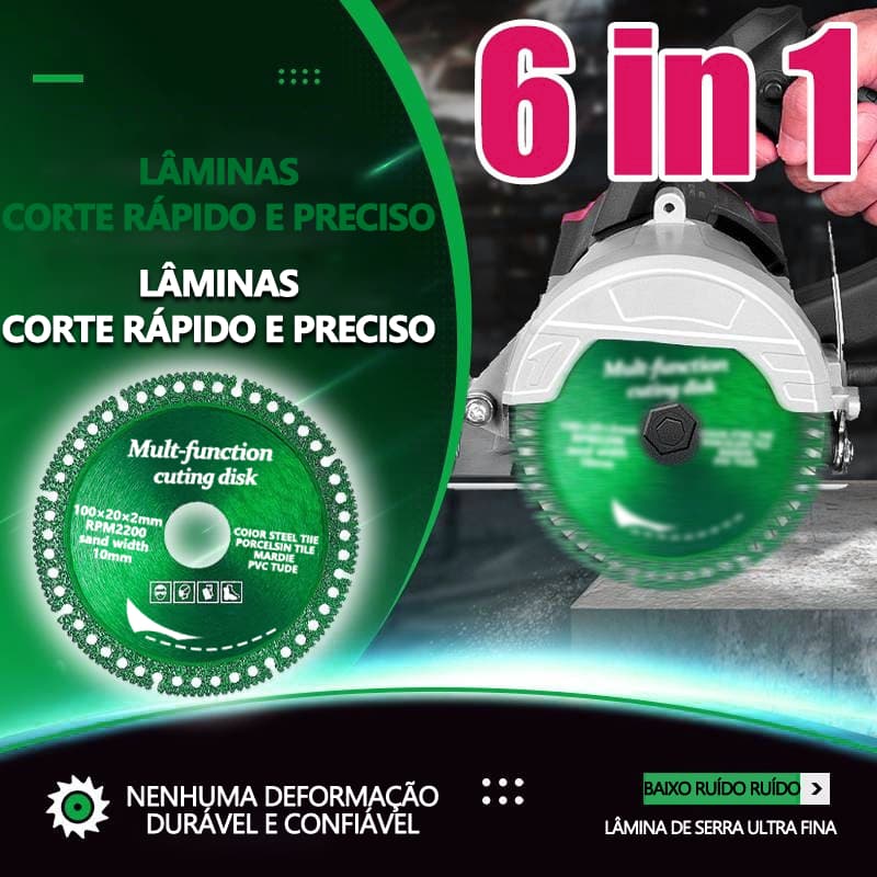 6 Em 1 Lâmina De Serra Diamantada De 4 Polegadas Rodas De Corte De Metal 100mm Disco Ferro Metálico Multifuncional