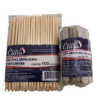 Kit Manicure 100 Lixas de Unha E 100 Palitos De Unha Santa Clara
