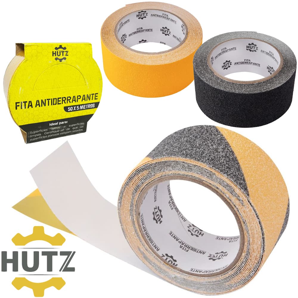 Fita Larga Adesiva em Rolo Antiderrapante Zebrada 5cm x 5 mt