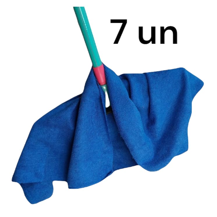 Kit 7 Panos de Chão Magico Gigante Microfibra 50x70 Limpeza Multiuso