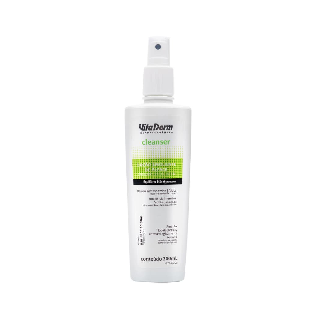 LOÇÃO EMOLIENTE DE ALFACE SEM TRIETA CLEANSER 200ML VITA DERM