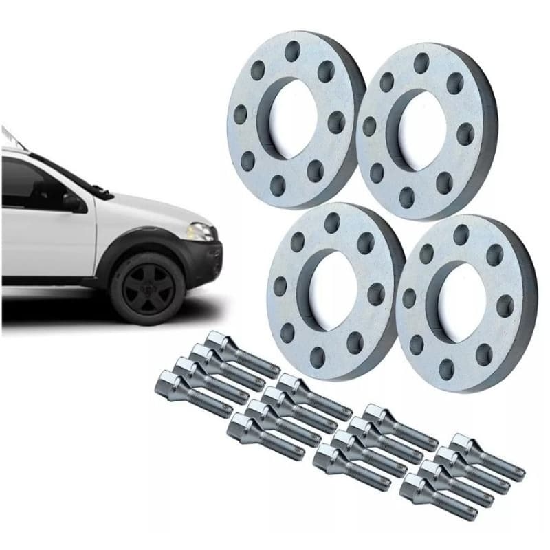 4 Espaçadores Roda 13mm Fiat Strada Palio Uno Fiorino 4x98mm