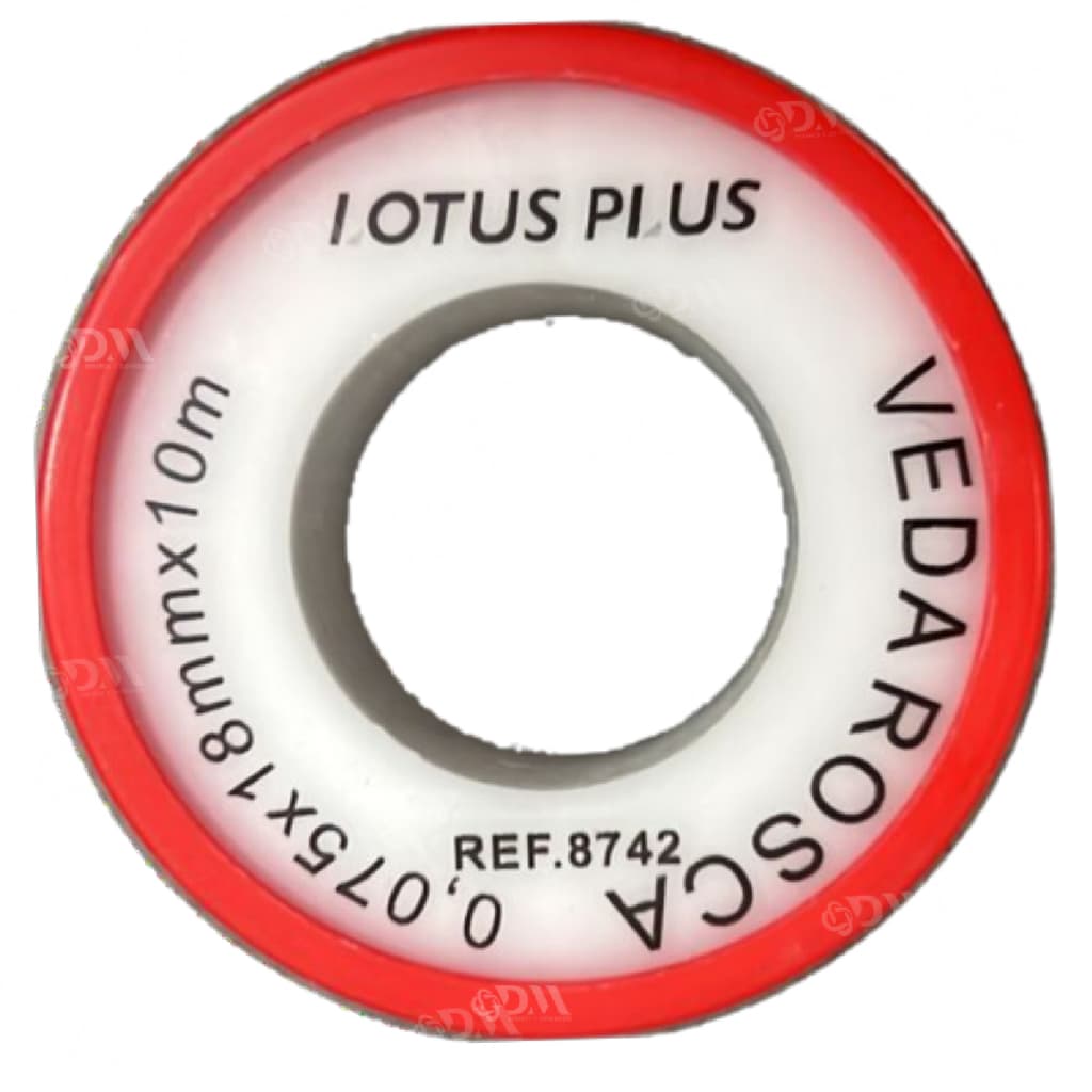 Kit 10 Fitas Veda Rosca 10 metros Teflon Conexões Tubos 0,075x18mm