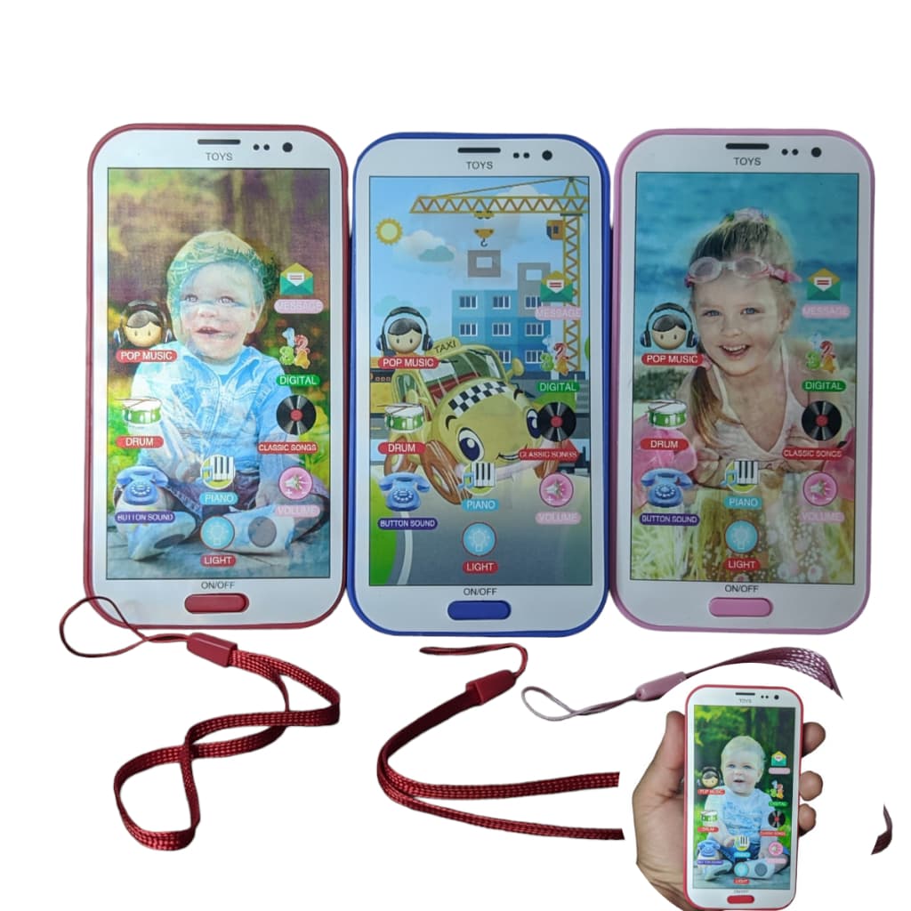 Celular Brinquedos Educativos Infantil Touch 3D  Efeitos Sonoros