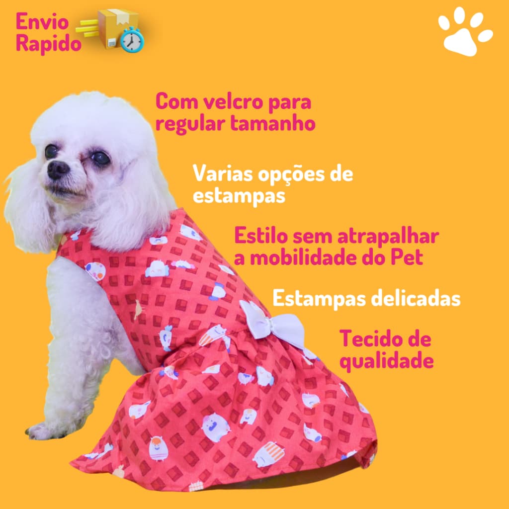 Vestido Pet Roupa de Cachorro Colete Para Cães De Estimação Gatos Animais Vestido Verão