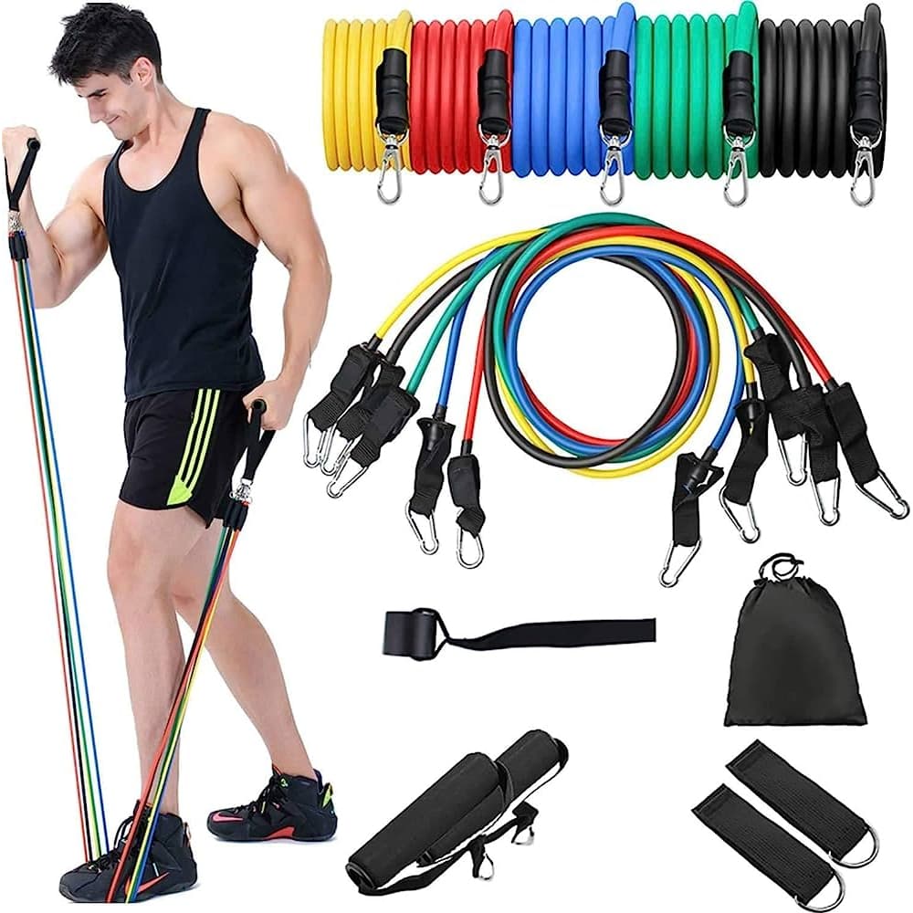 Kit 11 Elásticos Extensor de Tensão Para Exercícios Academia Fitness - ZALLUNA SC