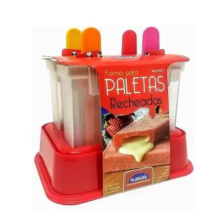 Forma de Picolé Paleta Mexicana Recheada 4 Palitos
