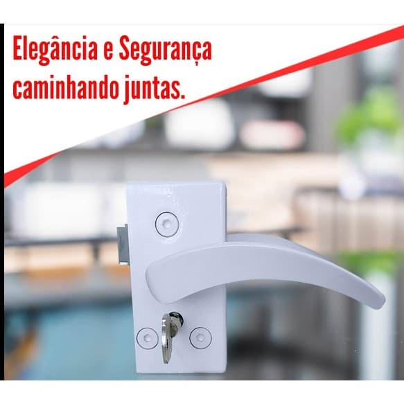Fechadura 1520 Maçaneta Recorte Pequeno Vidro (4,5x7,5) Mm