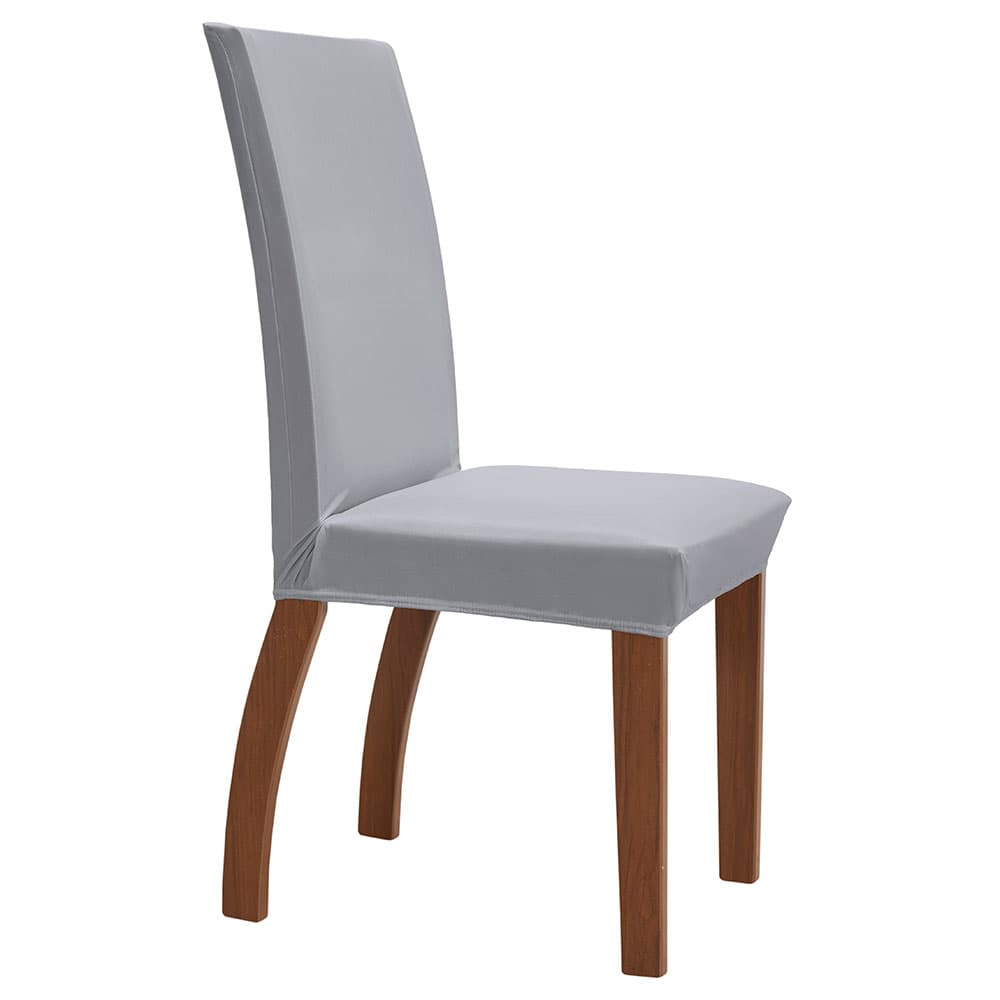 Kit 04 Capas Para Cadeira Jantar Sala Cozinha Premium Luxo Confortável Cinza