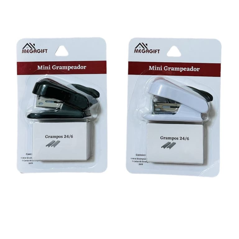 Mini Grampeador Com 24/6 Grampos
