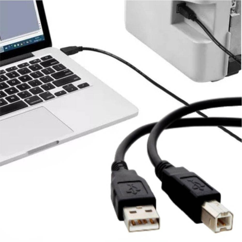 Cabo USB Impressora Scanner Universal PC Computador Notebook Tipo A/B