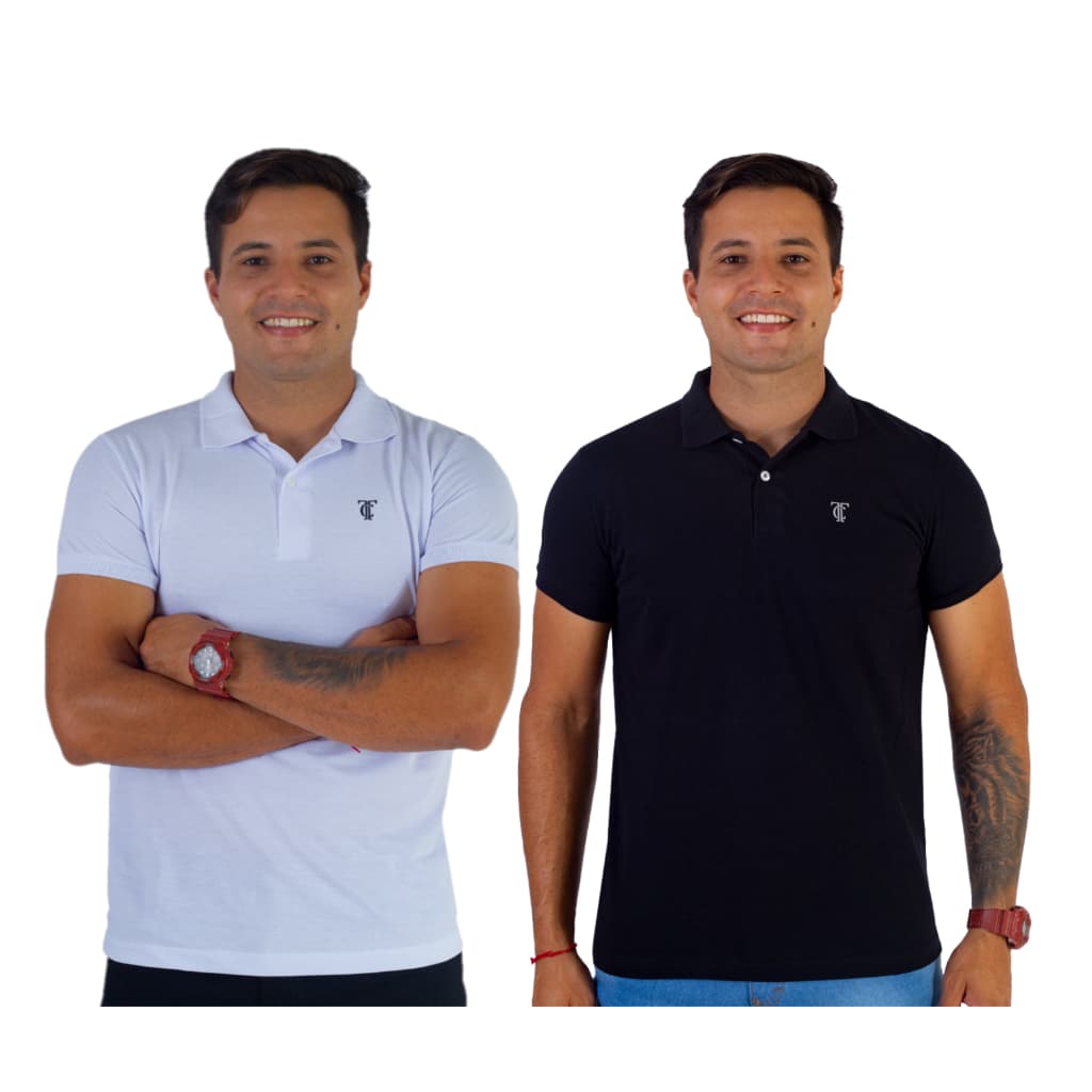 2 Camisas Gola Polo Masculina Piquet PREMIUM 100% Algodão Original - TEUCATI