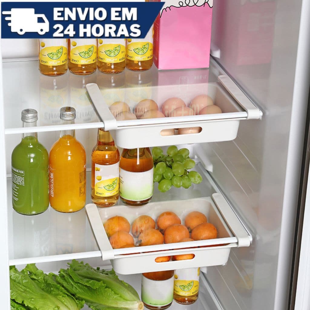 Organizador Porta Ovos Gaveta 12 Cavidades Plástico Para Geladeira Alimentos Multiuso