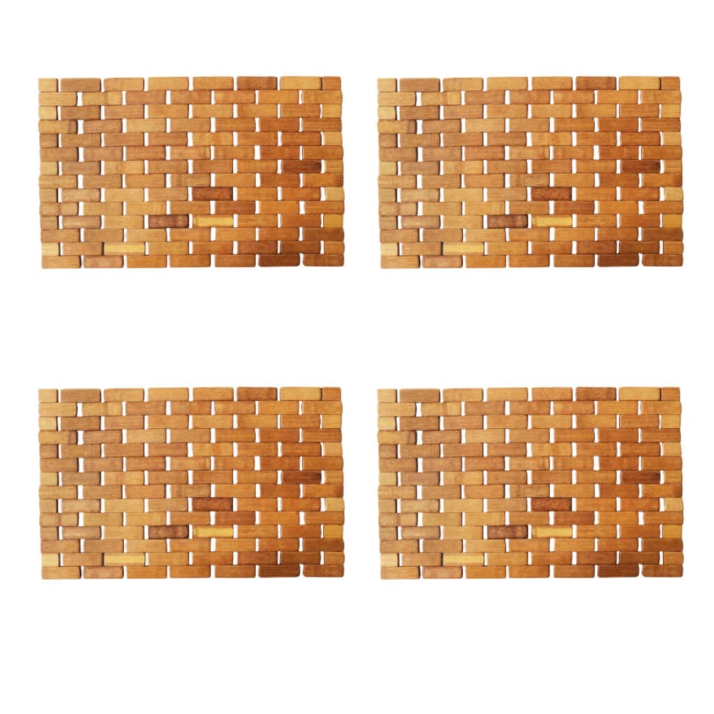 Kit 4 Jogo Americano Retangular Em Bambu 28x45cm