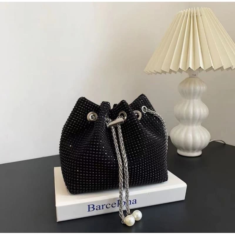 bolsa brilho feminina tiracolo alça corrente transversal saquinho