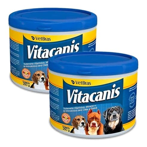 Kit 2 Unidade Vitacanis 250g- Suplemento Vitamínico Para Cães E Gatos