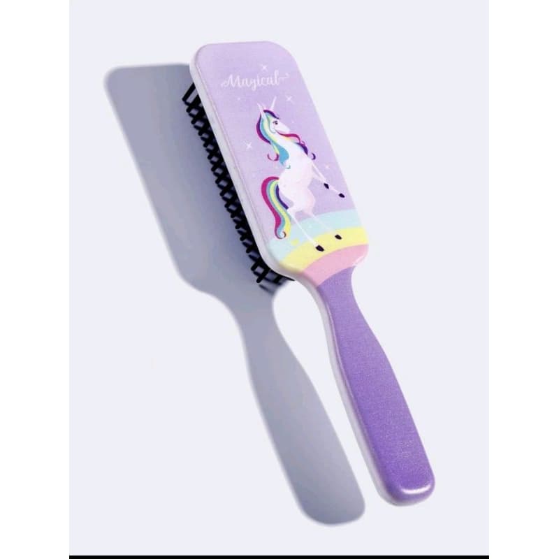 Escova de Cabelo Meninas Infantil Pequena Desenho Animado Unicórnio para Crianças ou Sem Desenho
