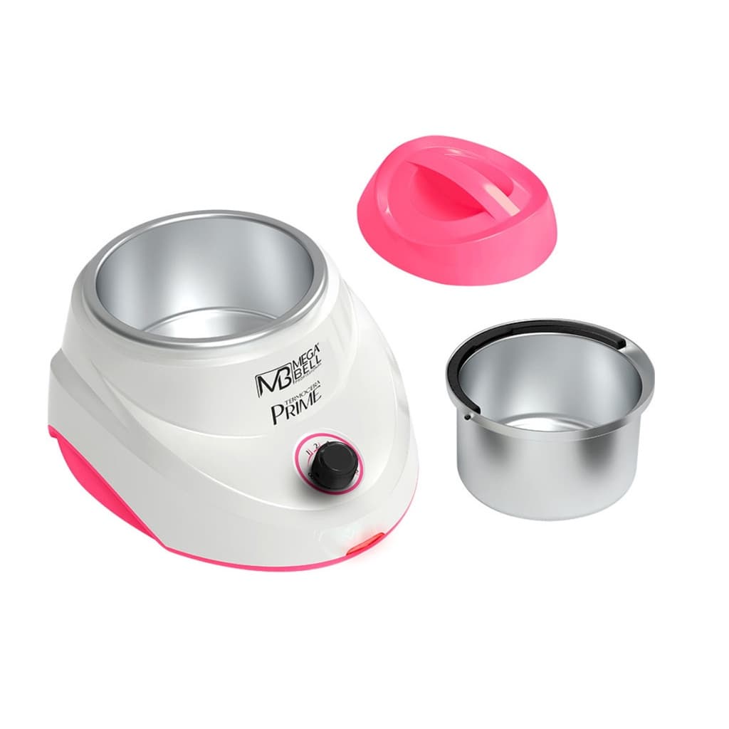 Termocera Prime Aquecedor de Cera 500g Com Refil - Mega Bell - Branca e Rosa