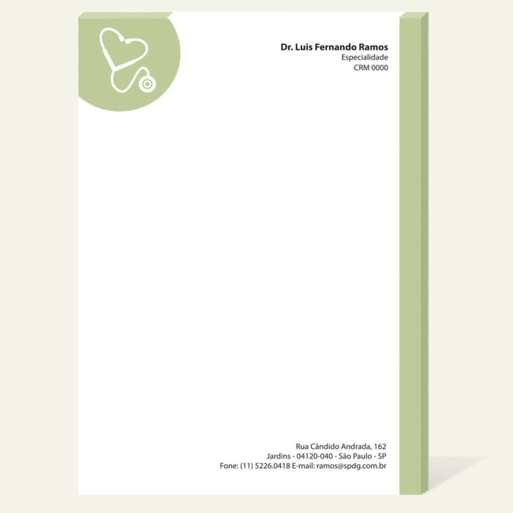 Bloco Receituário, recibo A4 (21x29,7cm) Personalizado 50/100 folhas