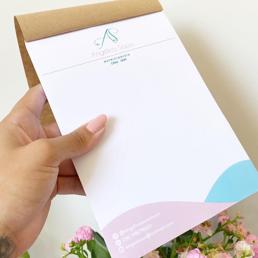 Bloco Receituário Personalizado 14x20cm - 100 folhas e 50 folhas