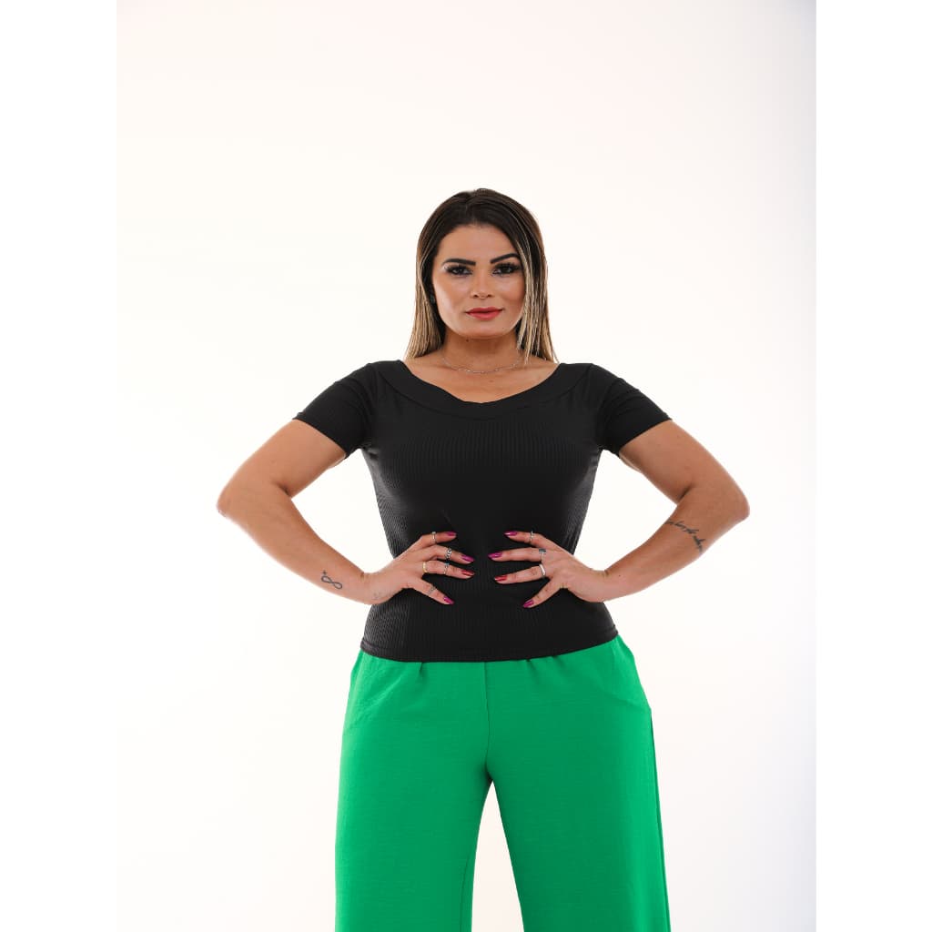 Blusa ombro a ombro com bojo feminina canelada manga curta nova moda