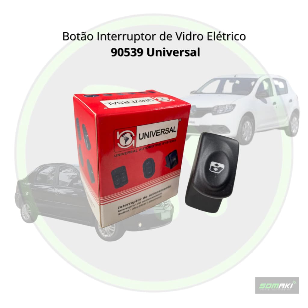 Comando Botão Interruptor Vidro Elétrico 90539 Universal Renault Logan G1/ Sandero G1