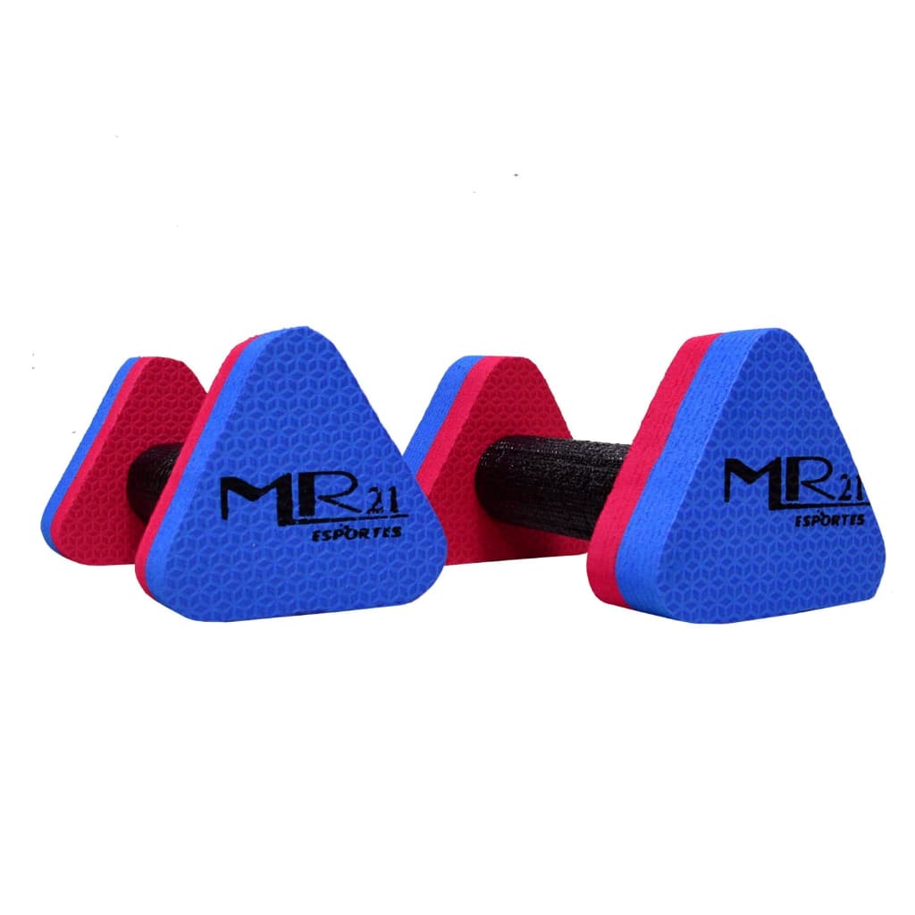 KIT 20 PARES HALTER HIDRO MINI 1KG AZUL COM VERMELHO