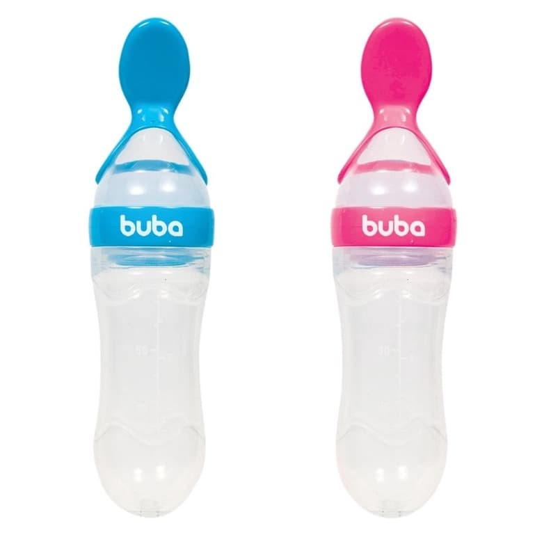 Colher Dosadora Bebe Buba Silicone para Oferecer Leite Materno e Papinha 90ml