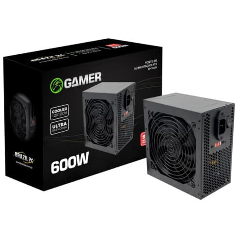Fonte Atx 600w Brazilpc Bpc/6350-smt 24 Pinos Box