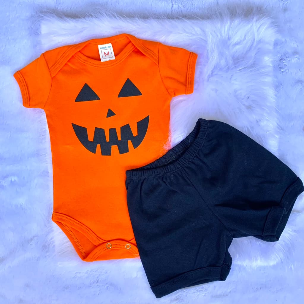 Body Infantil Bebê Tamático de Halloween || 100% Algodão