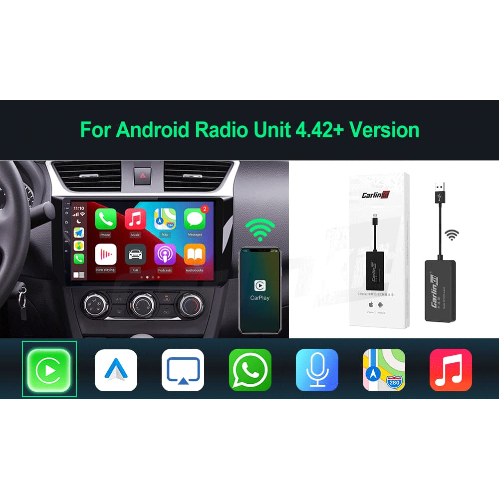 Adaptor CarlinKit USB sem fio CarPlay Dongle com fio Android Auto AI Box Mirrorlink Car Multimedia Player Bluetooth Auto Connect