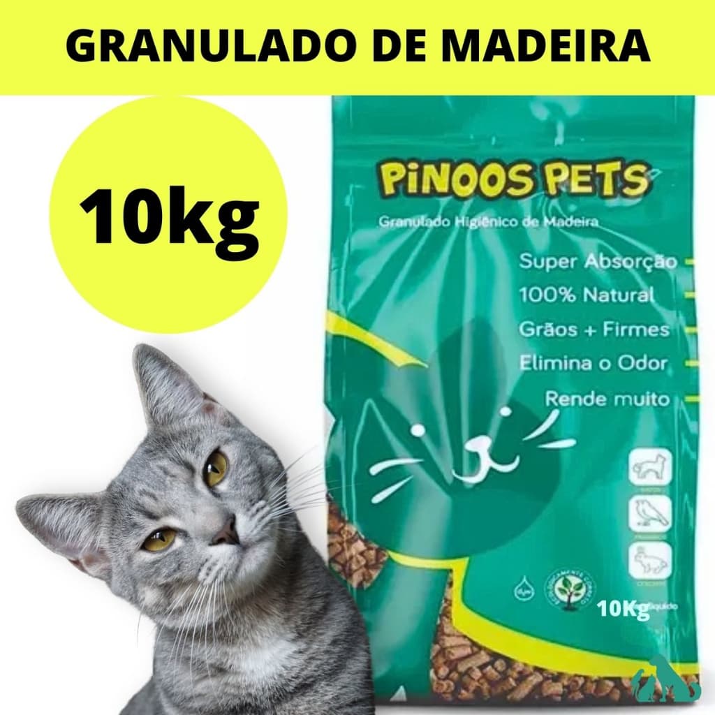Granulado Higiênico De Madeira 10kg - Para Gato