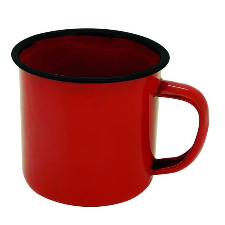 Caneca Esmaltada Tradicional Grande Vermelha 600ml 10cm 1 Unidade